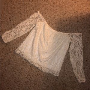 Off The Shoulder White Top
